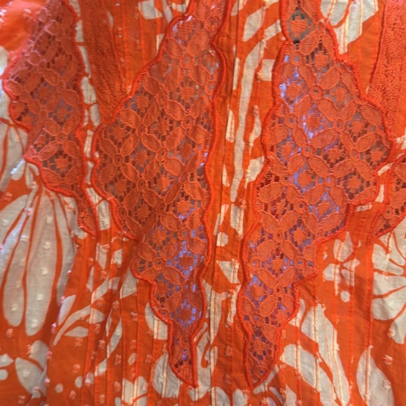 Neon Jungle Blouse Farm Rio LARGE EUC worn X 1 tropical flowy boho - Picture 3 of 7